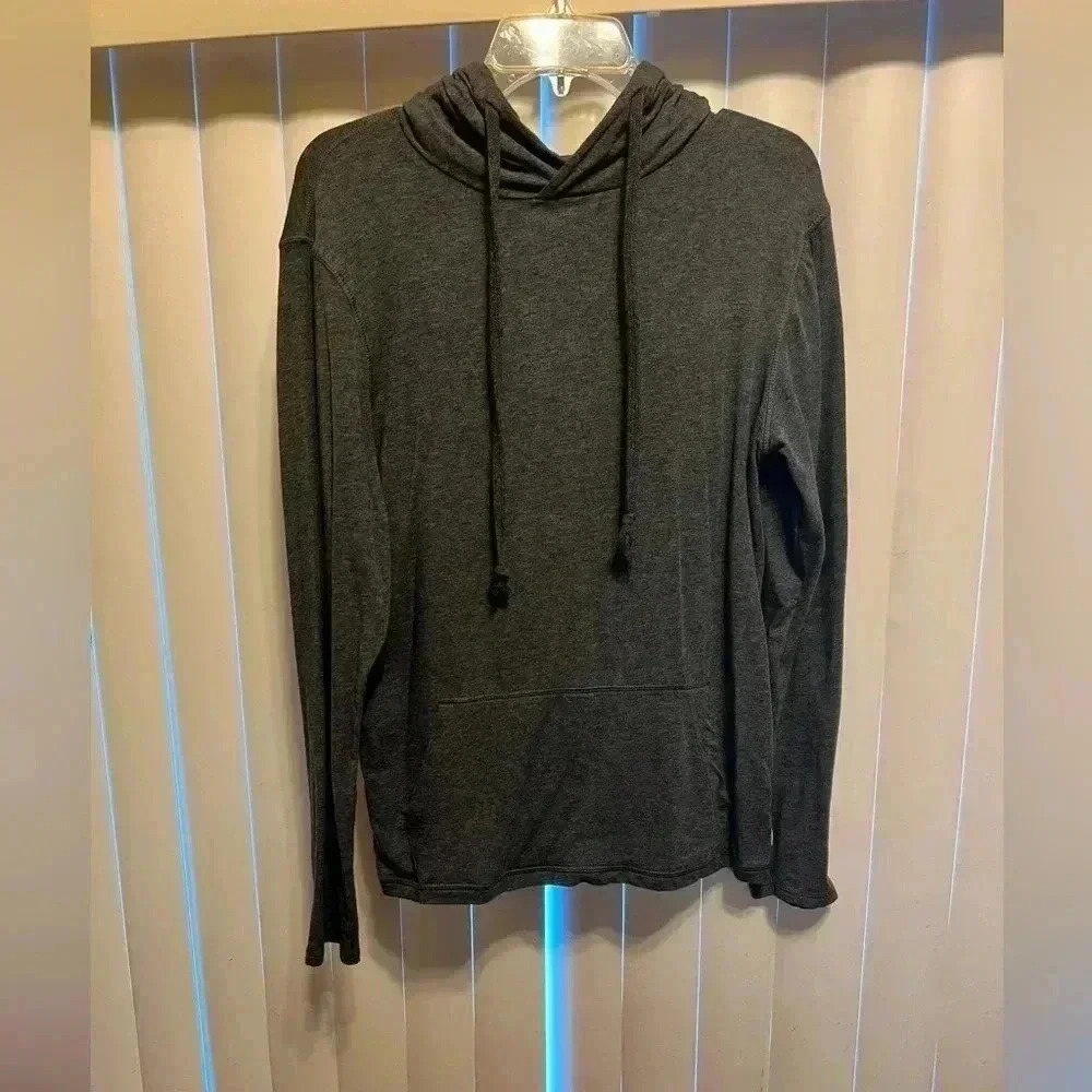 Express Lightweight Cotton Gray Pullover Hoodie Size Small in great condition - Picture 3 of 7